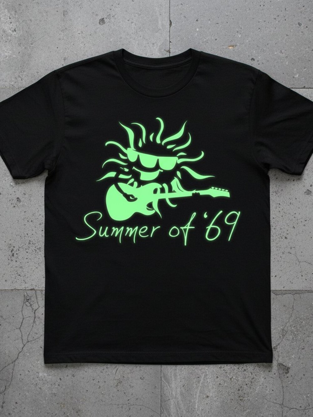 Summer of ’69 Glow In The Dark Graphic Tee Retro Music Streetwear Shirt